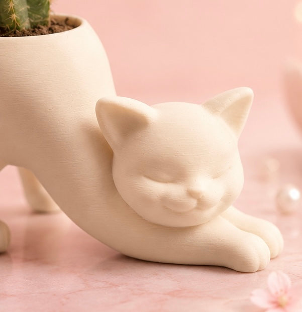 Stretching Kitty Planter