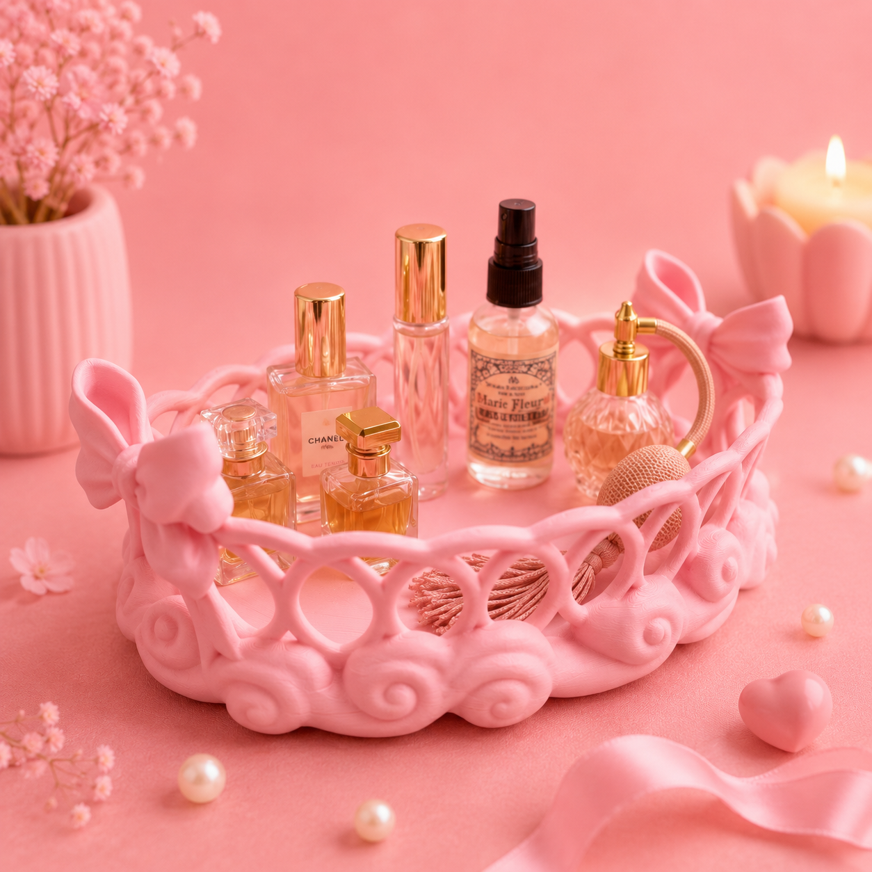 Coquette Bow Vanity Tray