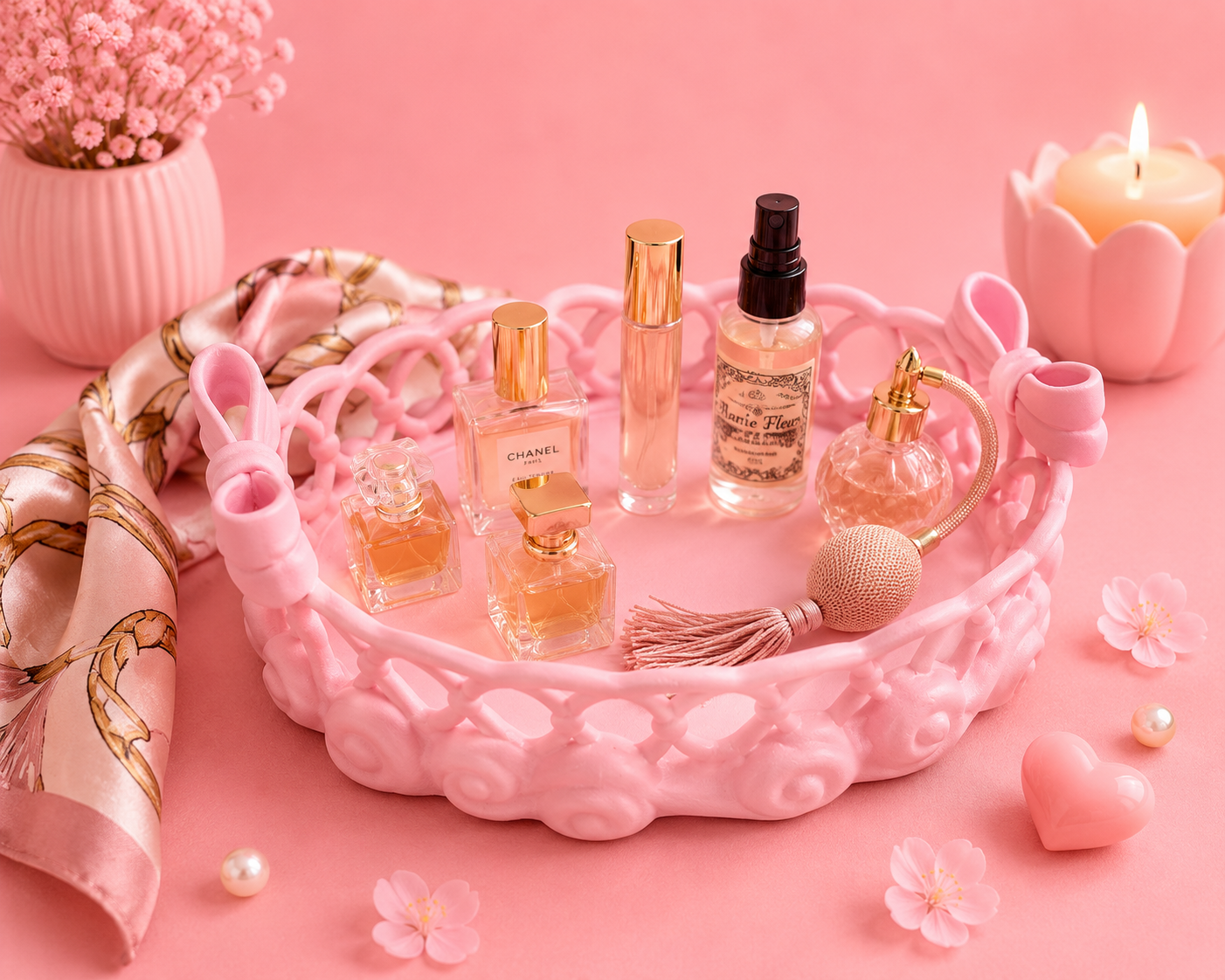 Coquette Bow Vanity Tray