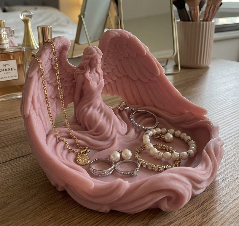 Angel Wings Jewelry Dish & Vanity Organizer