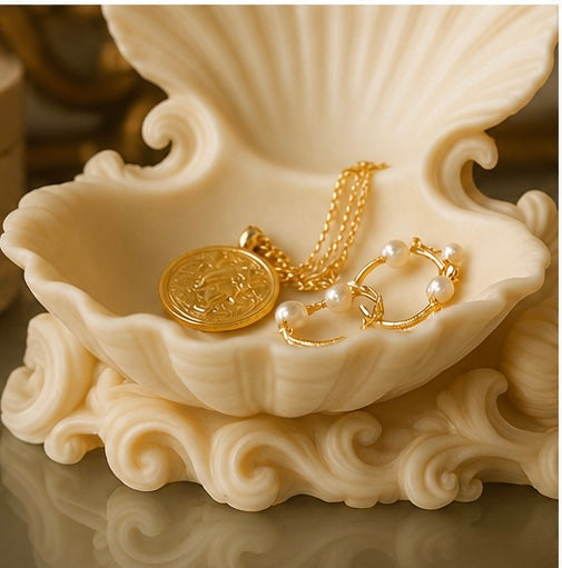 Coastal Seashell Jewelry Dish