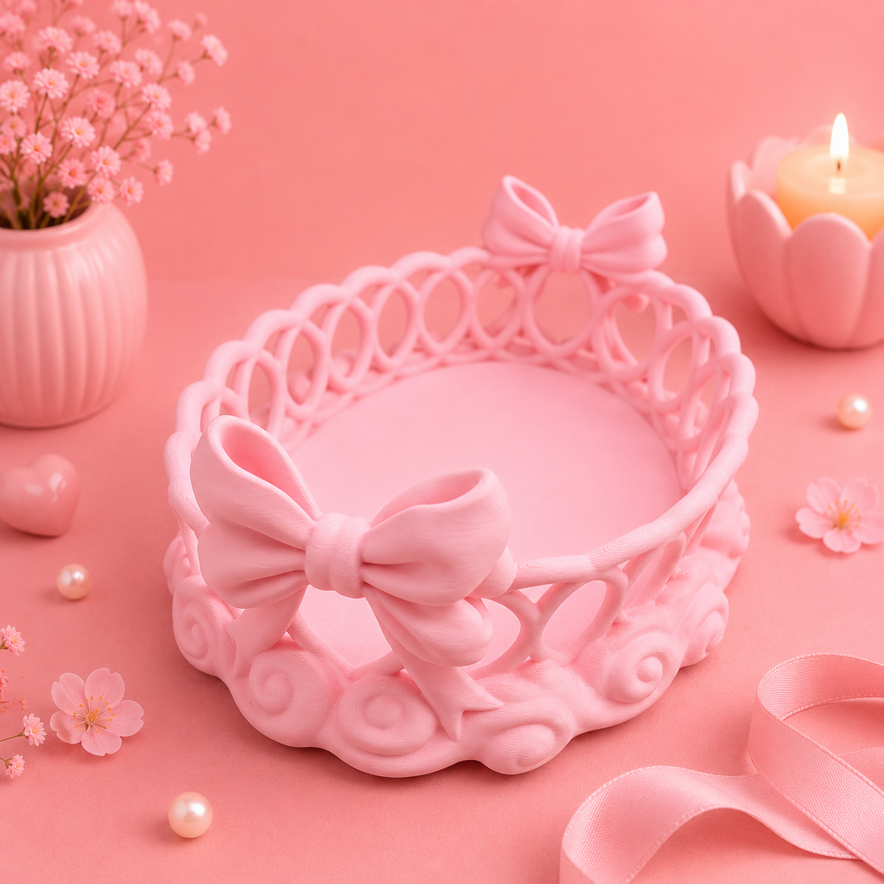 Coquette Bow Vanity Tray