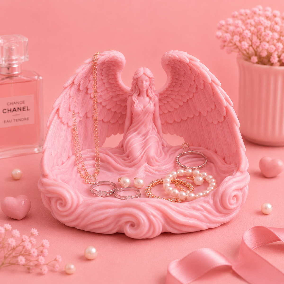 Angel Wings Jewelry Dish & Vanity Organizer