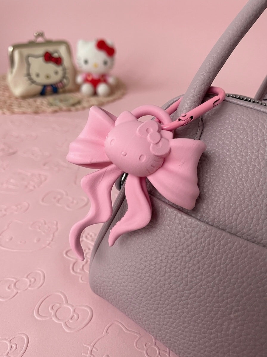 Hello Kitty Bow Bag Charm | Keychain & Purse Accessory