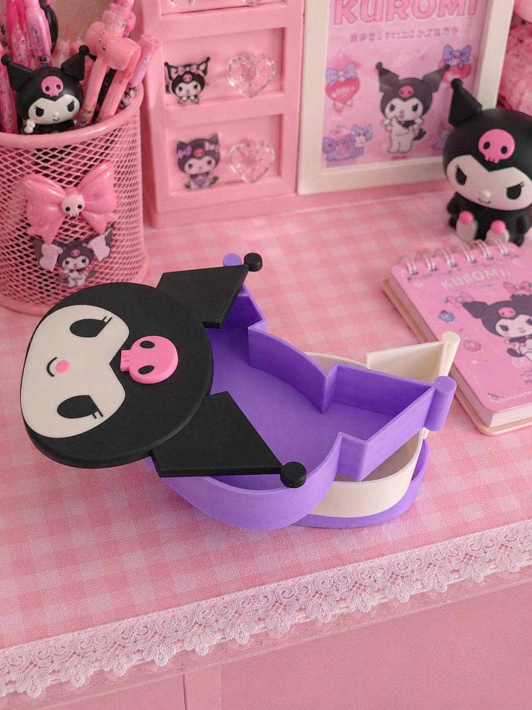 Kuromi Rotating Storage Box | Desk & Vanity Organizer