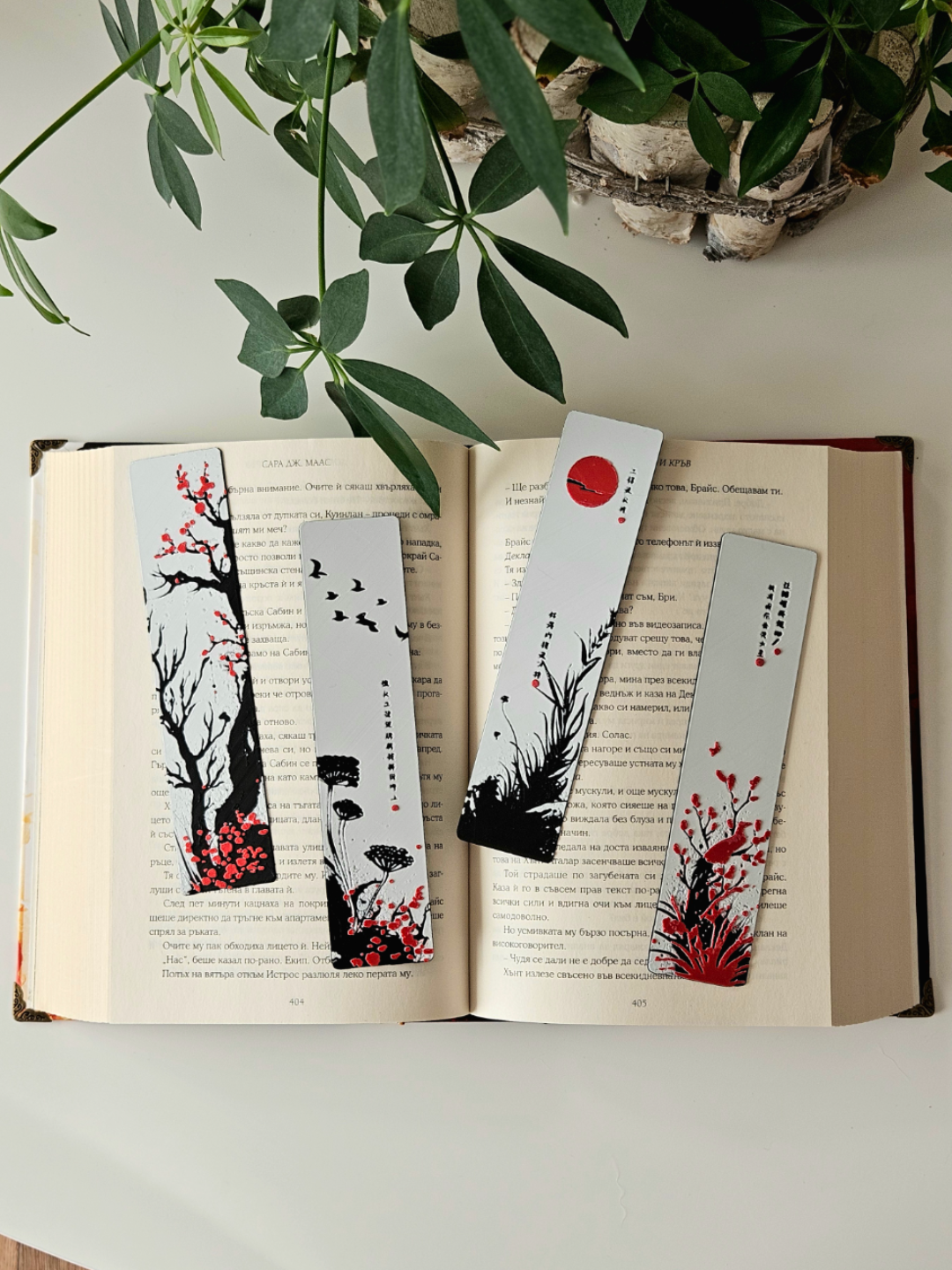 Red Blossom – Bookmark Set