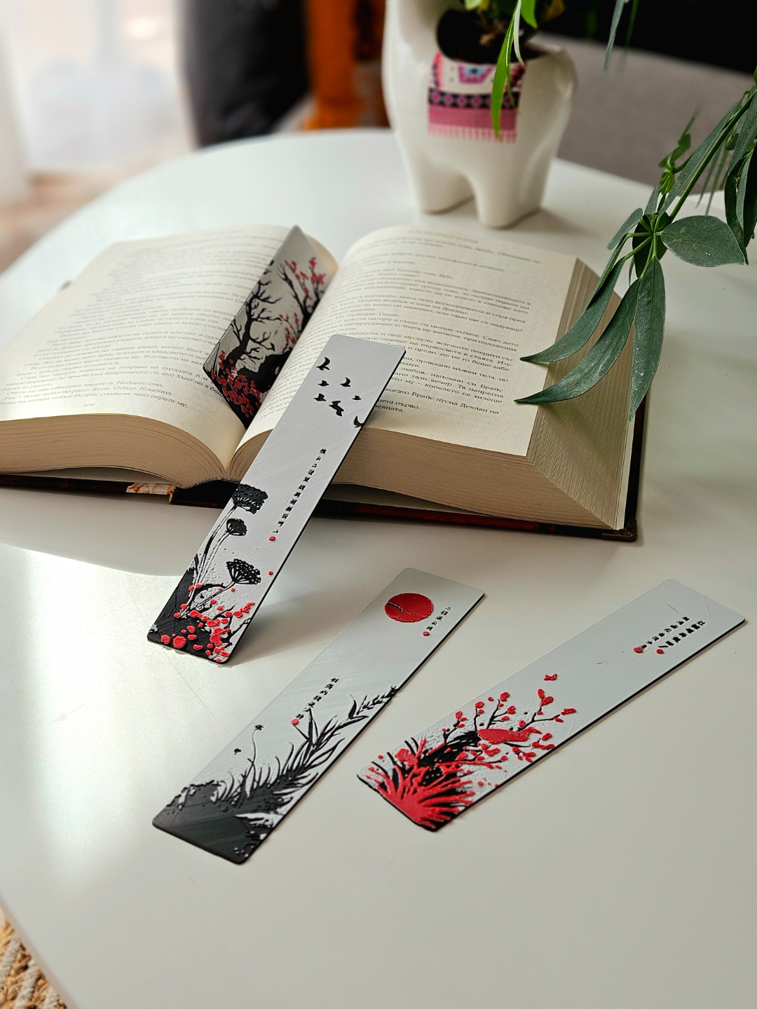 Red Blossom – Bookmark Set